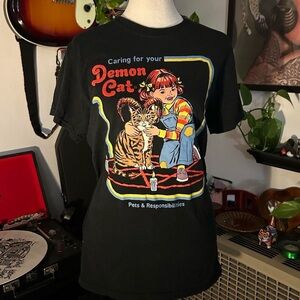 Steven Rhodes Black Demon Cat Unisex Tee